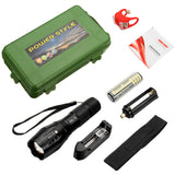 XANES A100  T6 800Lumens 5Modes Brightness Zoomable Tactical LED Flashlight Suit & Removable Bicycle Light with Handlebar clip & Taillight
