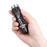 DQG 4th Tiny 18650 L2 850LM Smallest LED Flashlight Black