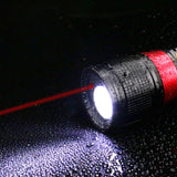 SKYFIRE SF-246 T6 Rotating Zoomable 18650 Battery Flashlight Red Laser USB Charging Work Lamp Night Warning Lantern