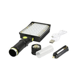 XANES 190C 24x COB 3Colors 4Modes  90° Adjustable Head Magnetic Tail USB Rechargeable LED Flashlight