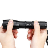 XANES T6 10W LED Flashlight Rechargeable 5 Modes Tactical Torch Light 18650 Battery US/EU/UK Plug