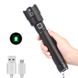 XANES® XHP90.2 Zoomable Flashlight USB Charging 3 Modes IPX6 LED Light With 18650 Battery Charger USB Cable Battery Tube