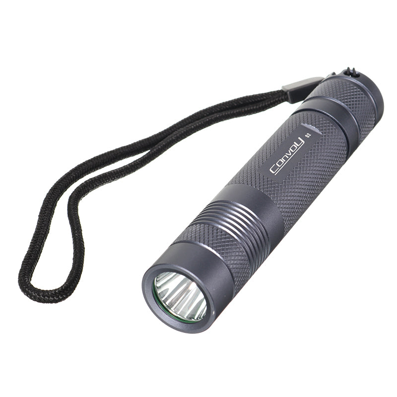 Convoy S2 Grey Xp-l Hi 7135x8 V2-1A/U6-3A/U6-4B/U4-7A EDC LED Flashlight 18650