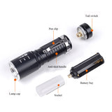 Elfeland 1201  T6 2000LM 5modes Zoomable LED Flashlight 18650/AAA