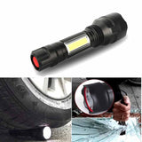 XANES C8 T6+COB LED 4 Modes Work Light Waterproof Tactical Hunting Camping Emergency Flashlight