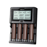 Miboxer C4-12 LCD Display USB Rapid Intelligent Li-ion/IMR/Ni-MH Battery Charger 4Slots US Plug