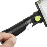 XANES 190C 24x COB 3Colors 4Modes  90° Adjustable Head Magnetic Tail USB Rechargeable LED Flashlight