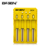 Basen BO4 4Colors Smart Li-ion Battery Charger for 14500 18650 26650 21700 Battery