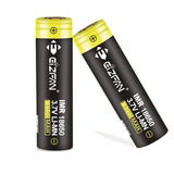 Eizfan 2pcs 18650 Battery 3200mah 35A 3.7v Yellow Rechargeable Flat 18650 Battery For Smoking pipes