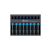 Eizfan Air M8 8 Slots LED Battery Charger Smart Charger For Li-ion Ni-cd Ni-mh Batteries With 2Ax2 1Ax4 0.5Ax8