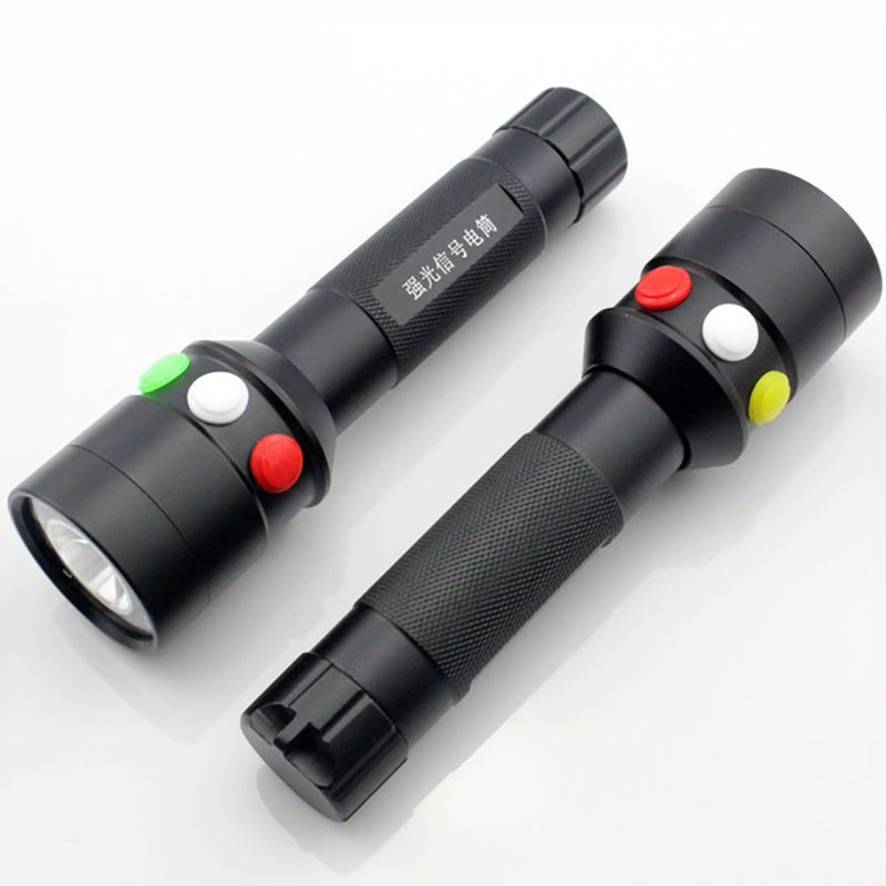 Yupard Q5 600LM 13LEDs 7Modes Railway Signal LED Flashlight White/Red/Green/Yellow Light