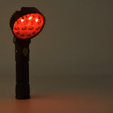 Round Shape XANES 190A 12x COB 4Colors 4Modes 180° Adjustable Head Magnetic Tail USB LED Flashlight