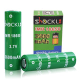 ShockLi 18650 3600mAh Flat Top High Drain 20A 3.7V Li-ion Rechargeable Battery For Flashlight E Cigs - 2PCS+Battery Case