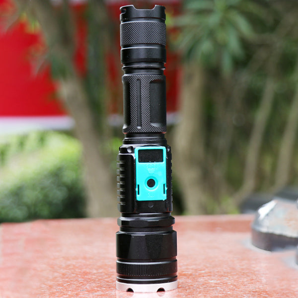 XANES® T6 Zoomable LED Flashlight US Plug DC Rechargeable 5 Modes + 18650 Battery