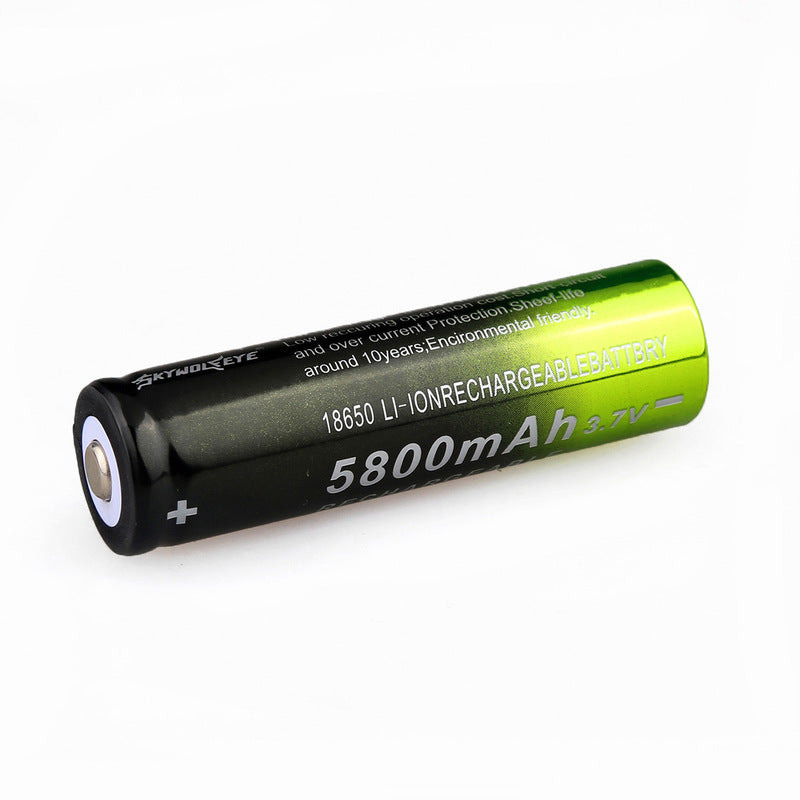 SKYWOLFEYE 2 Pcs 5800mAh 18650 Battery Flashlight Power Camping Hunting Portable Battery