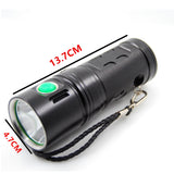 SHUOLIDE 1300C XHP70 3500Lumens 4Modes Dimming USB Rechargeable Portable LED Flashlight 18650