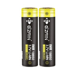 Eizfan 2pcs 18650 Battery 3200mah 35A 3.7v Yellow Rechargeable Flat 18650 Battery For Smoking pipes