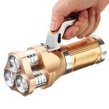US Plug + 3x T6 Portable 18650 LED Flashlight Rechargeable Tactical ç