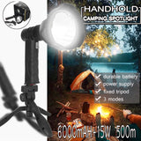 HF15 15W 600m Handheld Camping Spotlight USB Rechargeable Flashlight Outdoor Power Bank