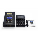 GOLISI i4 LCD Screen 2A Fast USB Battery Charger For 18650 26650 14500 Battery