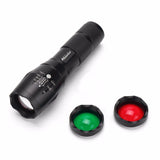 Alonefire G700-N  T6 2000LM 5Modes Zoomable Red& Green & White Light LED Flashlight Signal Light