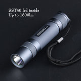 Gray Convoy S2+ SST40 1800lm 5000K 6500K Temperature Protection Management 18650 Flashlight