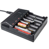 TrustFire TR-012 Digicharger Intelligent Battery Charger 6 Slots Smart Universal Charger EU/US Plug For 18650 18350 16340 14500 AA AAA