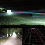 SKYFIRE SF-246 T6 Rotating Zoomable 18650 Battery Flashlight Red Laser USB Charging Work Lamp Night Warning Lantern