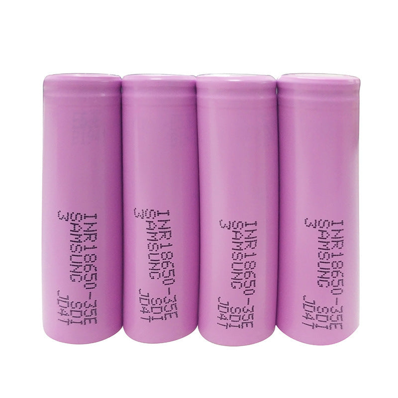 4Pcs SAMSUNG INR18650-35E 18650 Power Battery 3500mAh 20A Discharge Rechargeable Li-ion Battery (Unprotected Flat Top) For Flashlight E Cig Electric Bike