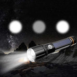 XLOONG WY8 T6 Powerful Brightness USB Rechargeable & Solar Charging Zoomable LED Flashlight 2000mAh Power Bank