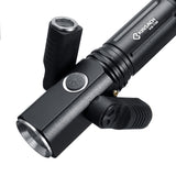 T6+XPE 1000LM Adjustable Head USB Rechargeable LED Flashlight Outdoor Multifunctional 18650 Flashlight Three-head Flashlight