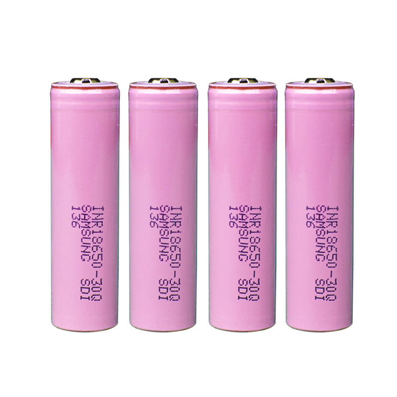 4PCS Samsung INR18650-30Q 3000mAh Unprotected Button Top 18650 Battery With Protected box