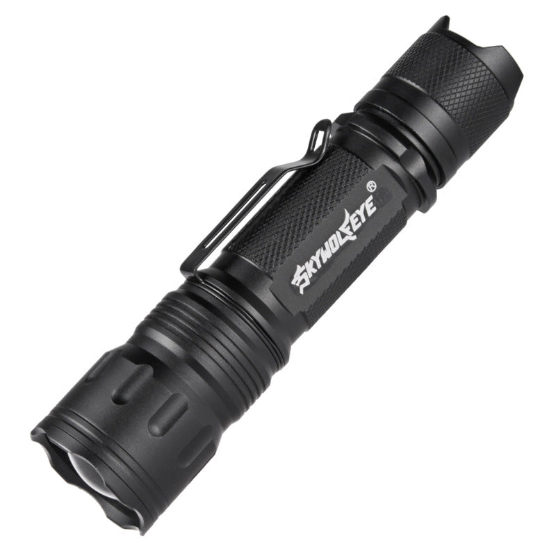 SKYWOLFEYE T160 300 Lumens Zoomable Flashlight 5 Modes 18650 Battery Work Lamp Camping Hunting Torch Light 