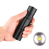 XANES® 1473 XHP50 Flashlight Telescopic Zoom 3 Modes USB Charging Torch Light Waterproof Hunting Portable Work Light 18650