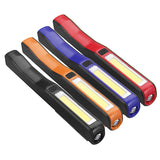 Portable LED+COB Rechargeable Pocket Work Light Magnetic Pen Clip Camping Car Inspection Flashlight 