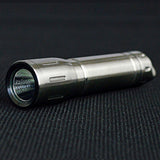 Dito Silver 450LM Simple 1Mode Stainless Steel Keychain Light EDC LED Flashlight with Camping Hole