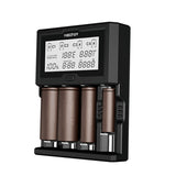 Miboxer C4-12 LCD Display USB Rapid Intelligent Li-ion/IMR/Ni-MH Battery Charger 4Slots US Plug