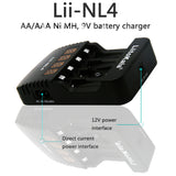 LiitoKala Lii-NL4 AA AAA 9V Ni-MH Ni-Cd Battery Charger US/EU Plug