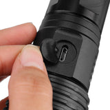 XANES P50 50W 800LM Flashlight USB Rechargeable 5 Modes Tactical Torch Light 