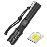 XANES P50 XHP50 3-5Modes Telescopic USB Rechargeable Flashlight LED With 18650 Battery Flashlight Suit