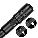 XANES® A85 XHP50 Flashlight 3 Modes Waterproof USB Chargeable Zoomable Work Lamp Camping Hunting Torch Light