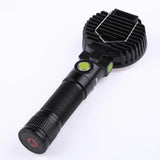 Round Shape XANES 190A 12x COB 4Colors 4Modes 180° Adjustable Head Magnetic Tail USB LED Flashlight
