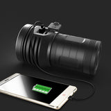 XANES® XF 14/16xT6 LED Flashlight Super Power 3 Modes 2500Lumens 18650 Battery USB Rechargeable Exploration Lantern