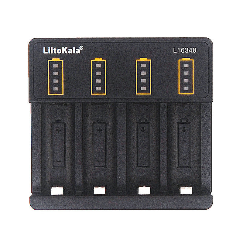 LiitoKala 16340 Battery Charger 3.6V/3.7V/4.2V 4 Slots USB Lithium-ion Battery Charger