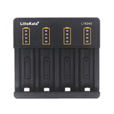 LiitoKala 16340 Battery Charger 3.6V/3.7V/4.2V 4 Slots USB Lithium-ion Battery Charger