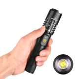 XANES P50 XHP50 3-5Modes Telescopic USB Rechargeable Flashlight LED With 18650 Battery Flashlight Suit